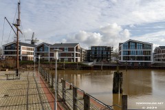 Neubauten-Wohnen-am-Wasser-Alter-Norder-Hafen-Burggraben-Stadt-Norden-7.2.2024-3