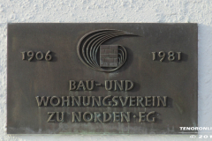 Schild Bau- und Wohnungsverein zu Norden Brummelkamp Norden 17.2.2019-1