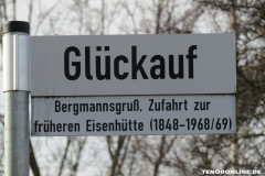 Straßenschild Glückauf Norden 16.2.2019-1