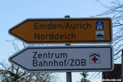Wegweiser Knyphausenstraße Norden 15.2.2019-1