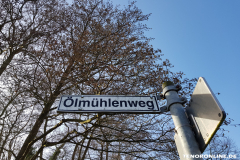Straßenschild Ölmühlenweg Norden Februar 2019