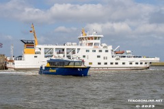 Frisia-I-und-Frisia-Inselexpress-IE1-Norddeich-Hafen-Mole-Ostfriesland-16.7.2023-18