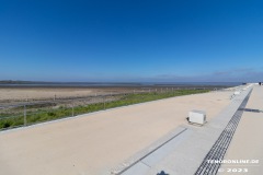 Strand-Norddeich-das-Deck-Wasserkante-Stand-Norden-Ostfriesland-Weitwinkel-10.6.2023-4