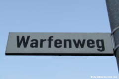 Straßenschild Warfenweg Norden 15.2.2019