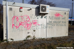 Trafohäuschen Deutsche Bahn ZOB Bahnhof  Norden Februar 2019