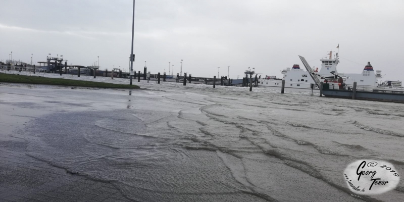 Sturmflut am 8.1.2019 in 26506 Norddeich