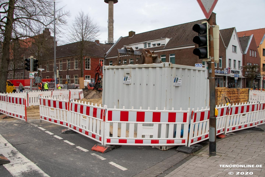 Norden – Baustelle in der Straße „Am Markt“