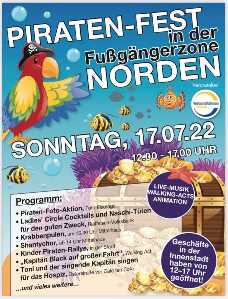 Flyer Piraten-Fest Norden 2022