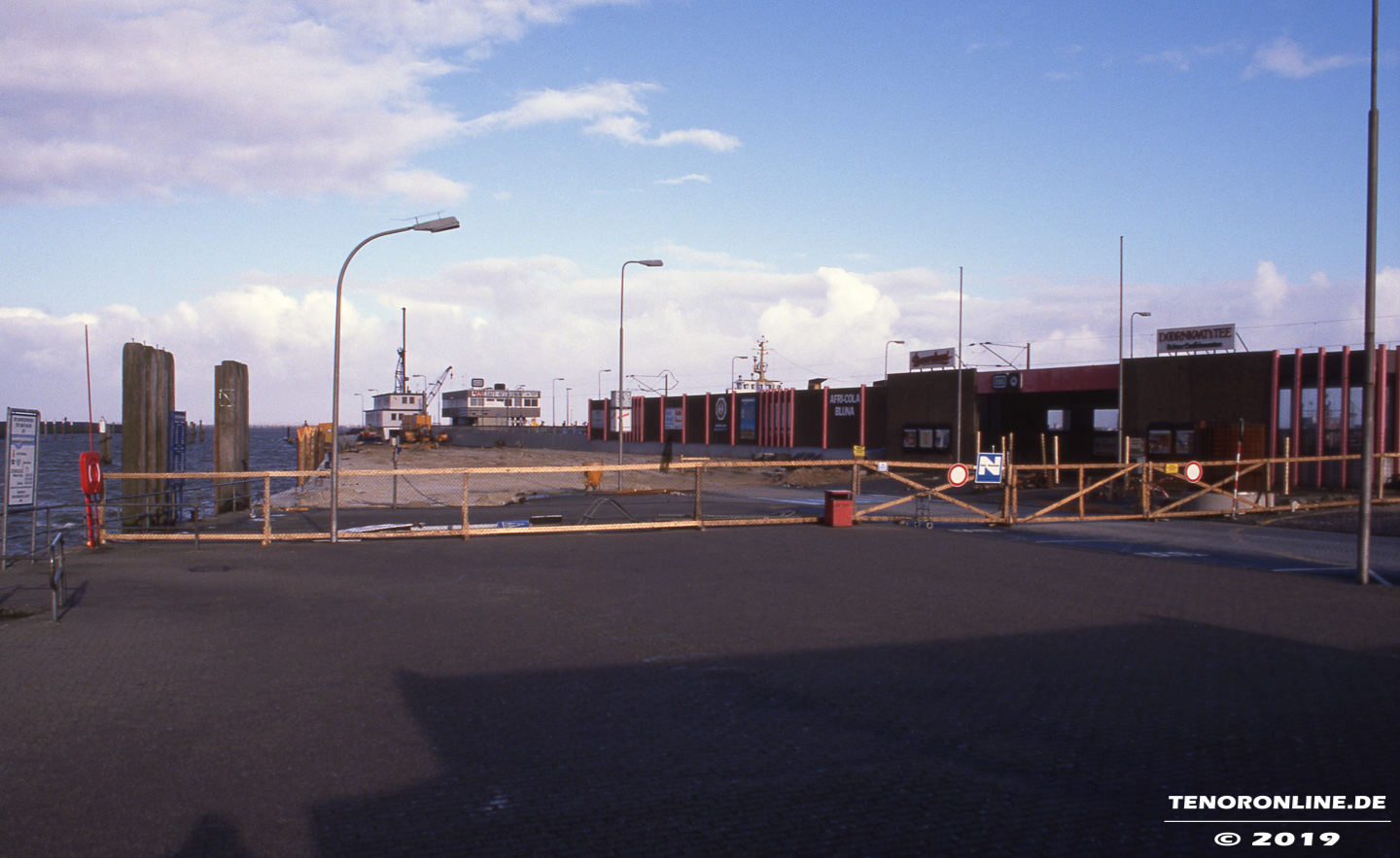 Bauarbeiten an der Mole in Norden-Norddeich in den 1980er Jahren