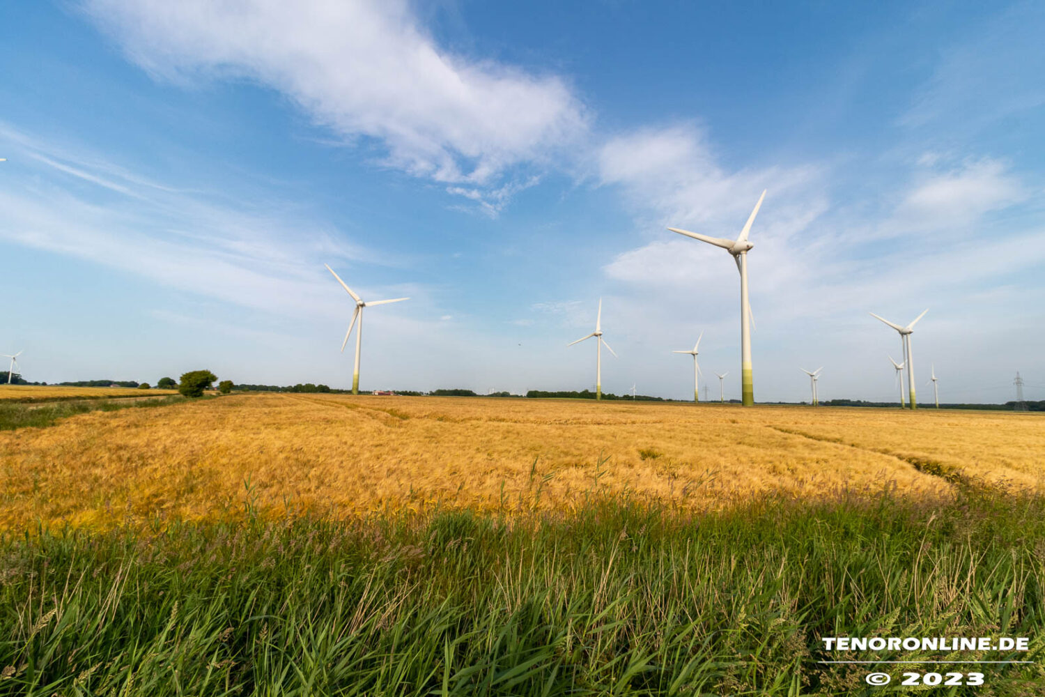 Impressionen einer spontanen Radtour von Hage nach Ostermarsch  am 18.6.2023  abends