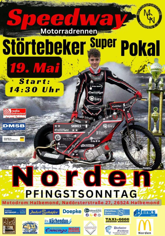Speedwayrennen Störtebeker Superpokal Motodrom Halbemond 19.5.2024