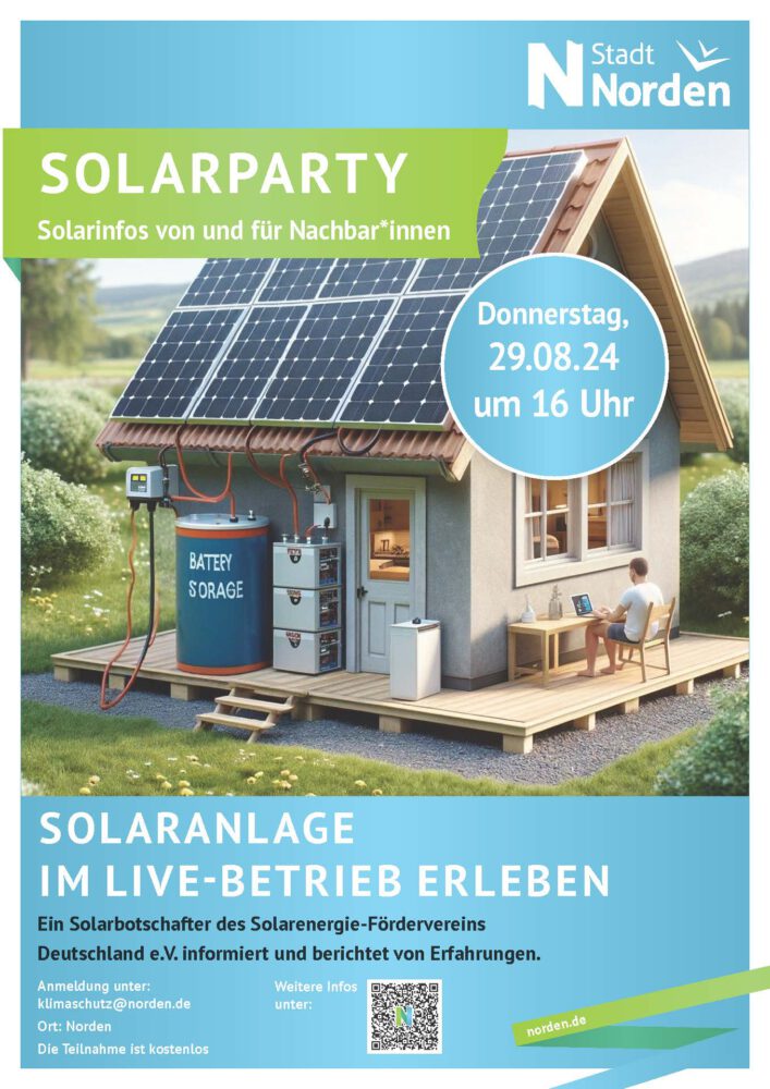 Norden – Solarparty Praktisches Wissen zur Solarenergie aus der Nachbarschaft