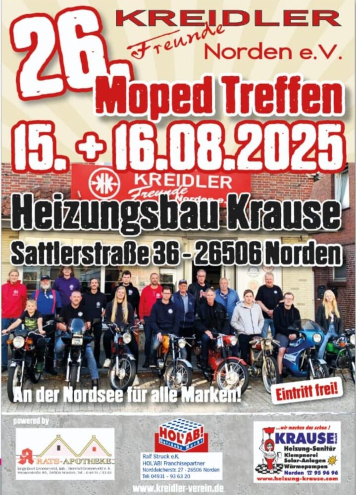 26. Moped Treffen Norden 15.8 & 16.8.2025